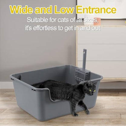 Set of 4 Large Plastic Cat Litter Pan - Image 5