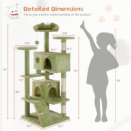 DUMOS 54 Inch Cat Tree Tower - Image 6