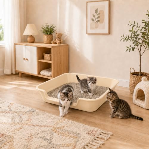 Extra Large Low Entry ABS Cat Litter Box, 1 Pack - Image 5