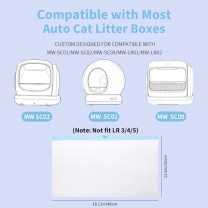 120 Count Pre-Seperated Self-Cleaning Cat Litter Box Liners Bag, Compatible - Image 3