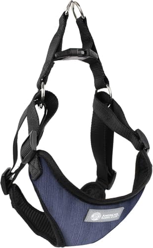 AKC Striped Step-in Dog Harness – No Pull Adjustable Vest by AmericanKennelClub