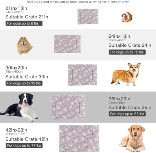BVAGSS Reversible Dog Crate Pad, Memory Foam Pet Bed Mat, Soft Warm Machine - Image 5