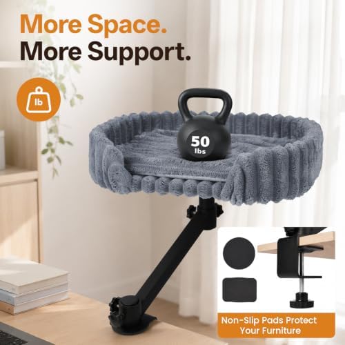 Cat Desk Bed, 360° Rotatable Cat Hammock - Image 5