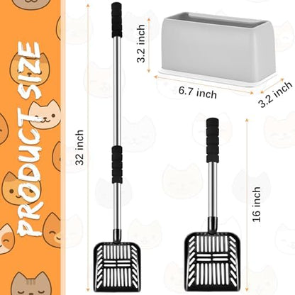 32 Inch Cat Litter Scooper Metal Long Handle Cat Litter Scoop - Image 2