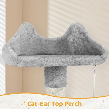 Yaheetech 54in Cat Tree, Light Gray - Image 5