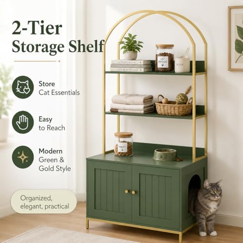 Homhedy Cat Litter Box Enclosure - Image 2