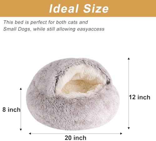 Dog Beds for Small Dogs, Cat Bed Cave, Washable Cute Cat Bed, Cozy Nook Pet Bed - Image 6