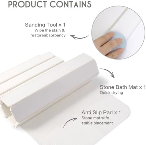 BoxedHome Stone Drying Mat for Kitchen Counter, Large Stone Drying Mat Foldable - Image 3