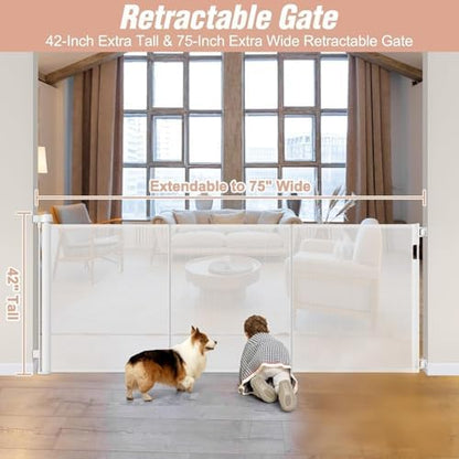 Reinforced 42" Extra Tall x 75" Wide Retractable Gate - Image 3
