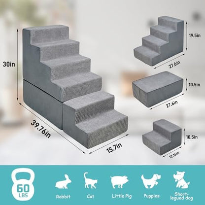 Dog Stairs&Steps for Small Dogs for High Beds 30-36" Tall - Image 2