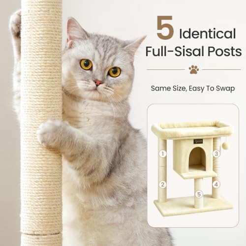 Cat Tree Tower Scratching Post for Indoor Large Adult Cats - Image 3