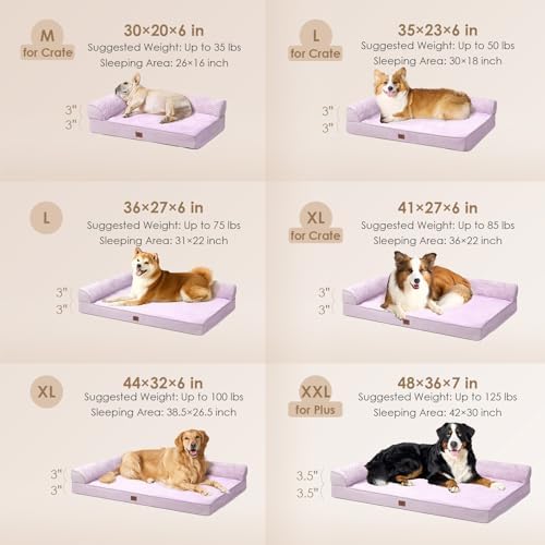 EHEYCIGA Memory Foam Dog Bed, Extra Large Size Orthopedic Dog Bed - Image 2
