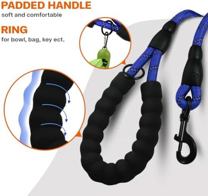 Taglory Rope Dog Leash for Medium Large Dogs, 5 FT Padded Handle - Image 4