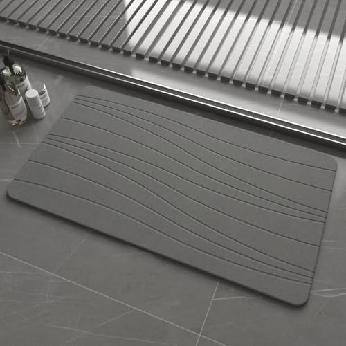 Extra Large Stone Bath Mat, Super Absorbent Diatomite Stone Mats by Drvykkn