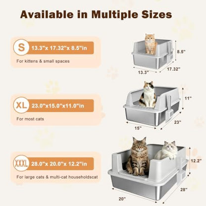AIPERRO Stainless Steel Litter Box - Image 3