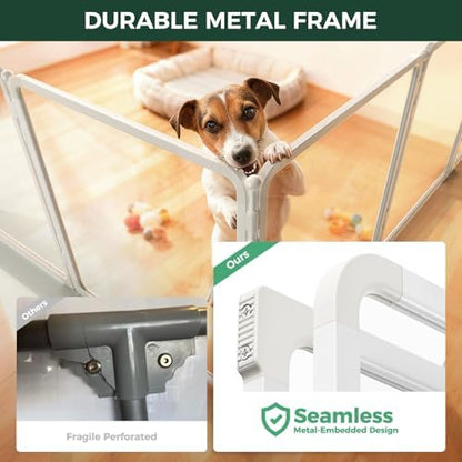 FXW AuraSpace Pro Acrylic & Wire Mesh Indoor Dog Playpen, 8 Panels - Image 3