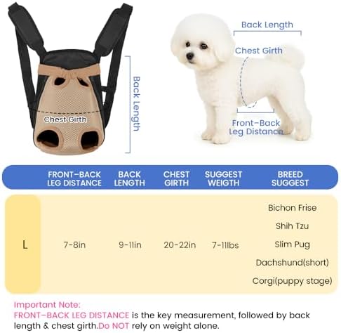 Mosago Dog Backpack Carrier, Front Chest Carrier - Image 2