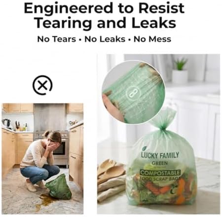 1.3 Gallon Compost Bags for Kitchen Countertop Bin, Compostable - Image 5