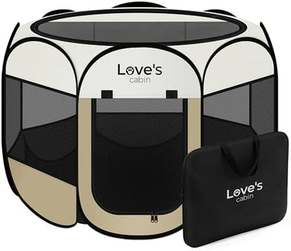 Love's cabin Pet Puppy Dog Playpen, Small Dog Tent Crates Cage Indoor/Outdoor by Lovescabin