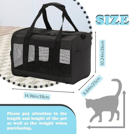 Travel Carrier for Cats, Cat Soft-Sided Carriers Ventilated Breathable Foldable - Image 2