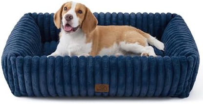 Bedsure ComfyFleece® Cute Dog Beds Large Sized Dog Washable，36in Night Blue by BEDSURE
