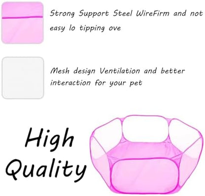 Small Animals Playpen, Portable Pop-up Open Interactive Pet Tent, Indoor - Image 5
