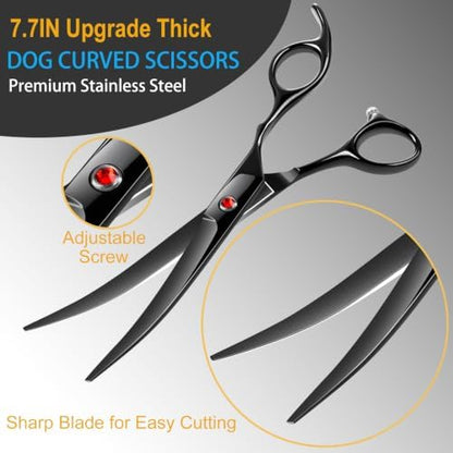 Lengnoyp 5 in 1 Premium Thick Professional Large 7IN Dog Grooming Scissors - Image 4