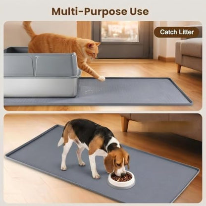 Dog Pee Pad Holder & Cat Litter Mat, XXL 51''×25.6'', Waterproof Floor Silicone - Image 6