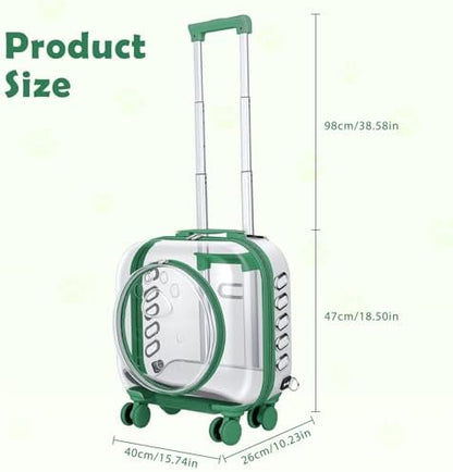 Cat Carrier with Wheels, Rolling Hard Shell Pet Carrier - Image 3