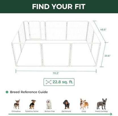FXW AuraSpace Pro Acrylic & Wire Mesh Indoor Dog Playpen, 10 Panels - Image 6