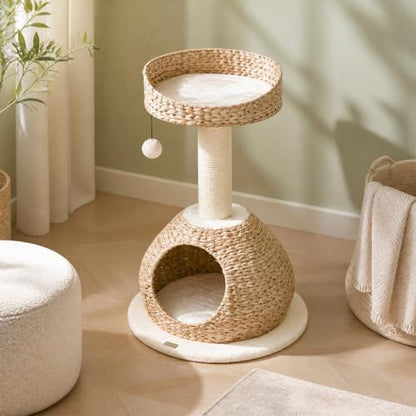 PETSITE 28-inch Modern Cat Tree, Small Cute Cat Tower Sisal Scratching Post - Image 2