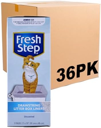 Fresh Step Drawstring Cat Litter Liners, 3 ft x 19 in by FreshStep