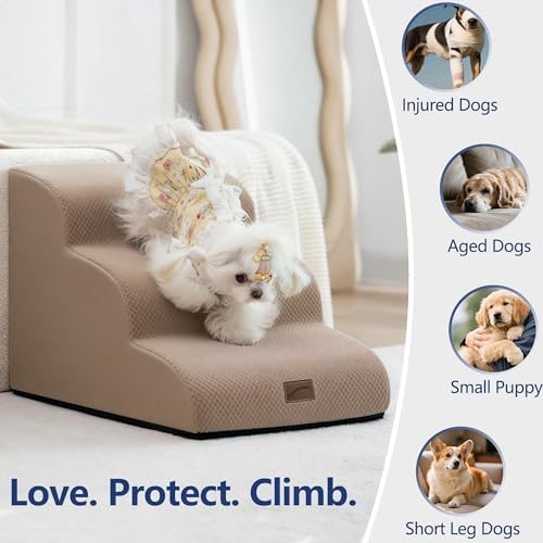 GoGoBunny Ramp Dog Stairs for High Beds 24.4" H, 5-Step Extra Wide Dog Slope - Image 5