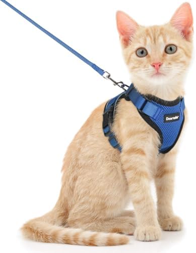 Dooradar Cat Harness and Leash Set, Adjustable and Escape Proof by Dooradar
