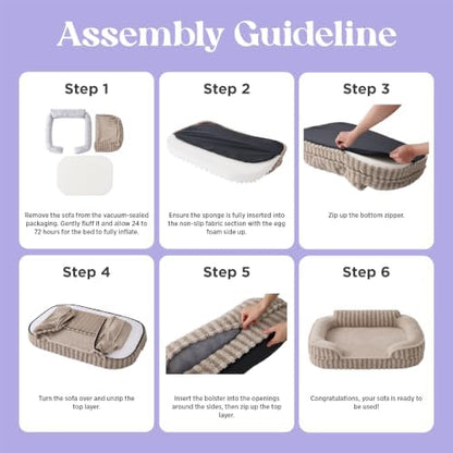 LE SURE Cute Cozy High Back Orthopedic Small Dog Bed - Image 6