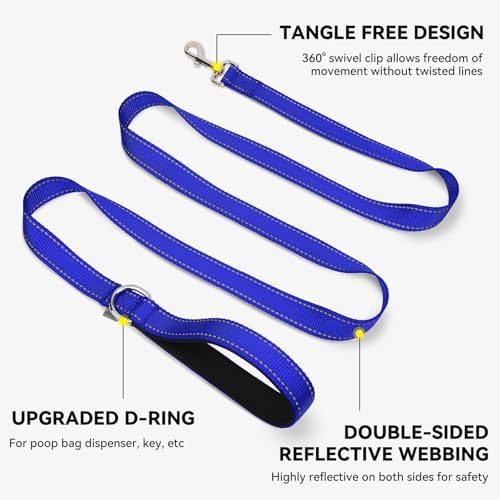 Joytale Reflective Dog Leash for Small Dogs, 5 FT x 3/4" - Image 5