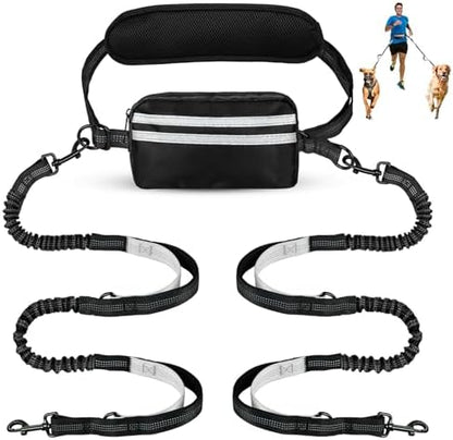 Hands Free Dog Leash for Two Dogs Walking by Yicostar