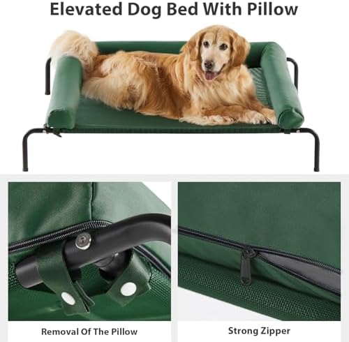 RRPETHOME Elevated Cooling Dog Cot Bed, Large Raised Outdoor Dog Bed - Image 4