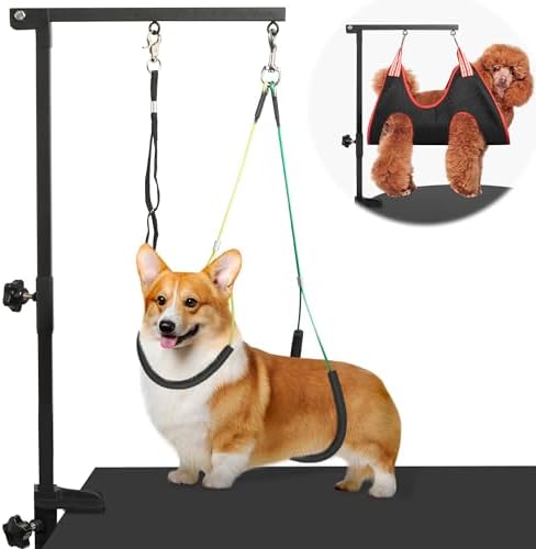 Dog Grooming Arm 35" with Hammock, Haunch Holder by SimpleSolutionsforCozyHome