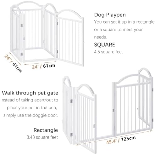BHG Metal No-Assembly Freestanding Dog Gate - Image 5