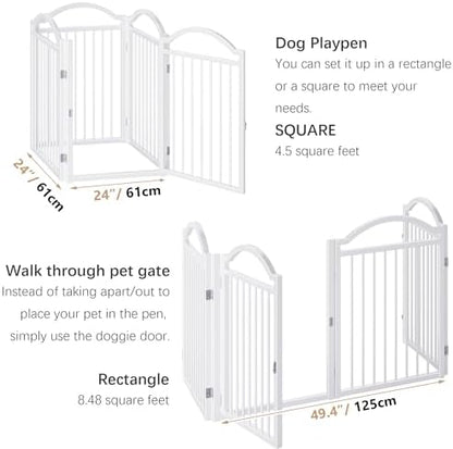 BHG Metal No-Assembly Freestanding Dog Gate - Image 5
