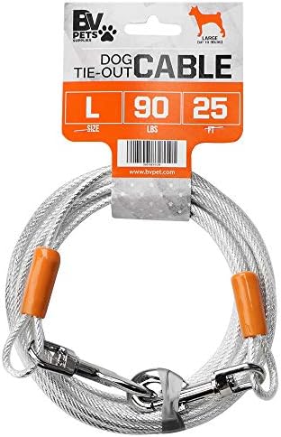 BV Dog Tie Out Cable 25 Feet by BV