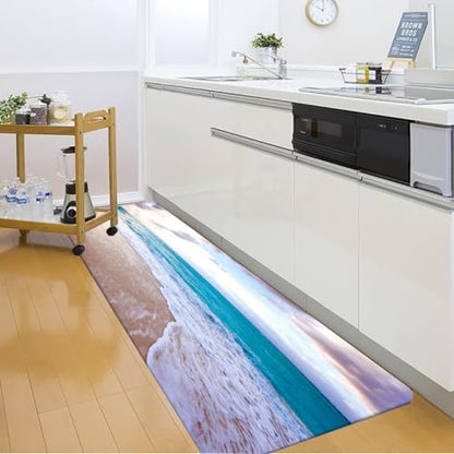 Memory Foam Bath Rug Flannel Absorbing Water Floor Mat 59x24 in - Image 6