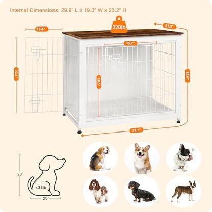 DWANTON 32.5" Dog Crate Furniture - Image 3