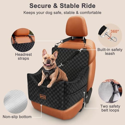 JOEJOY Elevated Dog Car Seat for Small/Medium Dogs up to 35 lbs, Memory Foam - Image 5