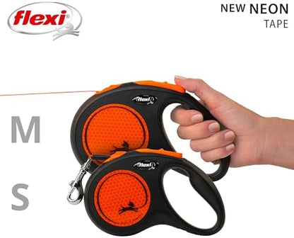 Flexi New Neon Tape Orange Medium 5m Retractable Dog Leash/Lead - Image 6