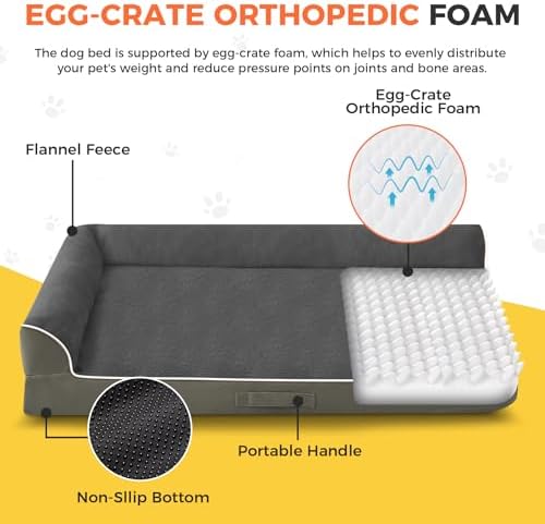 Orthopedic Dog Bed for Medium Size Dog, Olive Green - Image 2