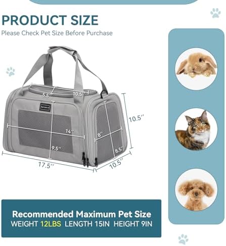 PETSFIT Cat Carrier, Small and Medium Cats Under 12 Lbs - Image 5