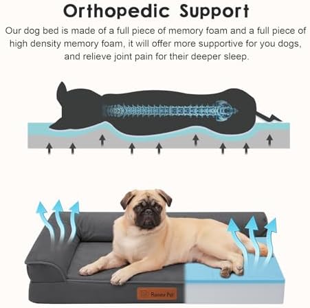 Rainmr Microsuede Dog Bed for Small & Medium Dogs - Image 4