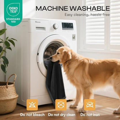 Luciphia Waterproof Bed Blanket Washable, Soft Sherpa Fleece Puppy Reversible - Image 4